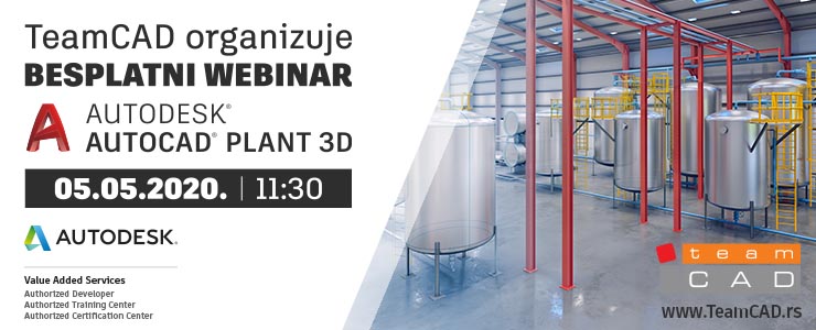 TeamCAD Besplatni webinar - AutoCAD Plant 3D - Rad u timovima