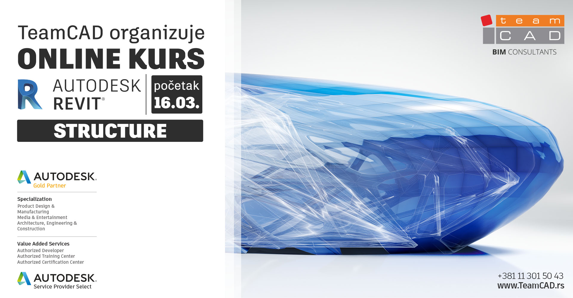 Online kurs Revit Structure – osnovni nivo 