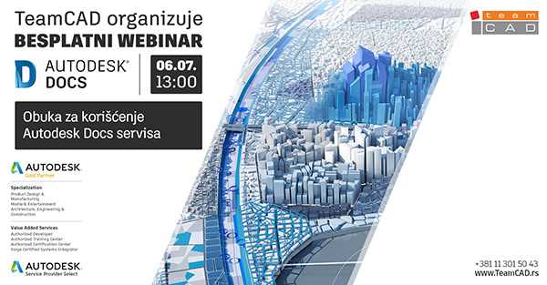TeamCAD besplatni webinar: Autodesk Docs – Obuka za korišćenje
