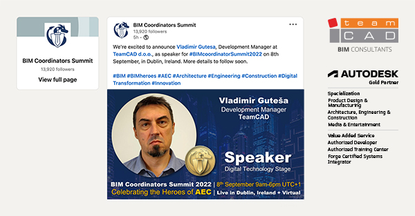 BIM Coordinators Summit Dablin