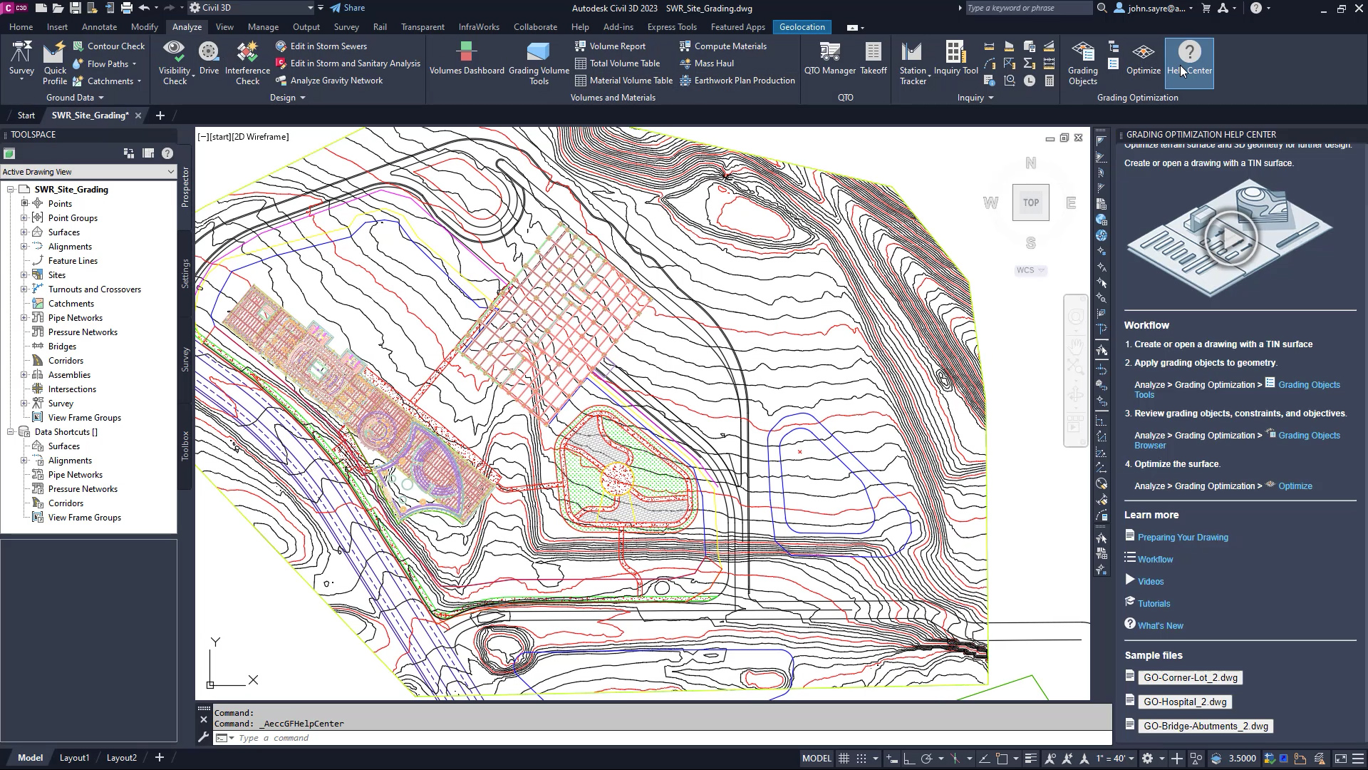 Civil 3D 2023 Grading Optimization Help Center