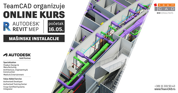 TeamCAD Online kurs Revit MEP mašinske instalacije