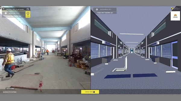 Fotografije gradilišta i 3D modela se mogu integrisati u model zapisa lokacije od 360 stepeni.