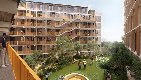 Održive karakteristike Zima Homes uključuju solarne panele, objekte za skupljanje vode, zelenu terasu na krovu i velike prozore sa zastorima za zaštitu od sunca. Ljubaznošću BuildX.