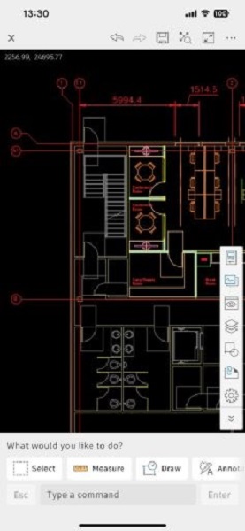 AutoCAD na mobilnom iPhone uređaju